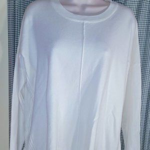 Metric white sweater